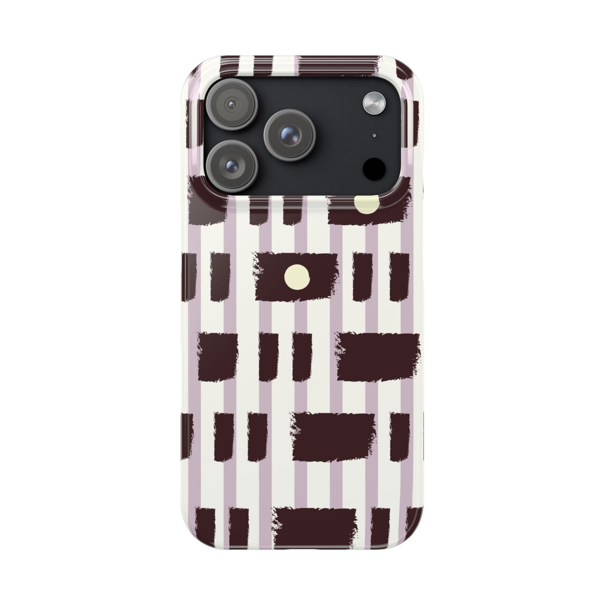 Slim Phone Case — Modern Geometric Stripe Pattern