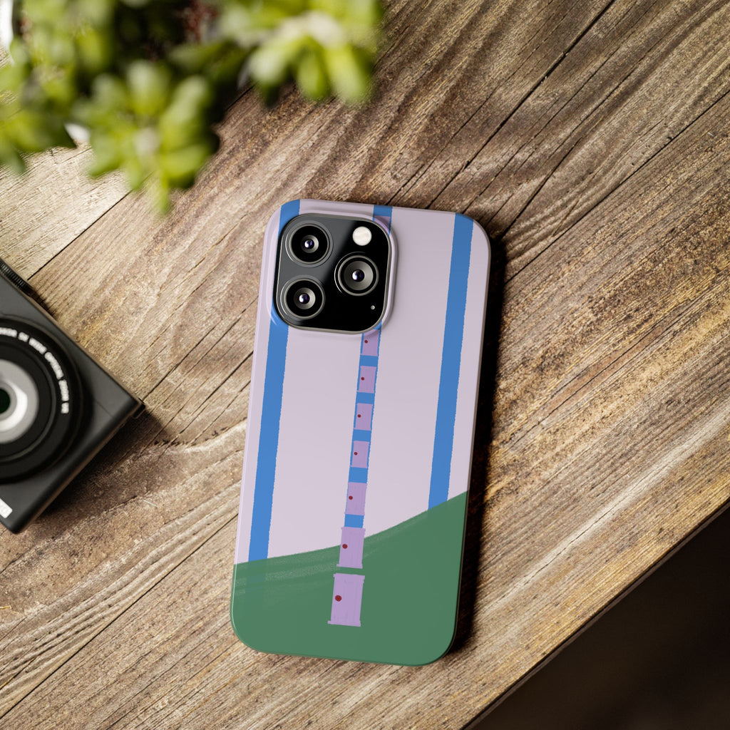 Slim Phone Case — Backroom-Inspired Minimal Chair Illustration