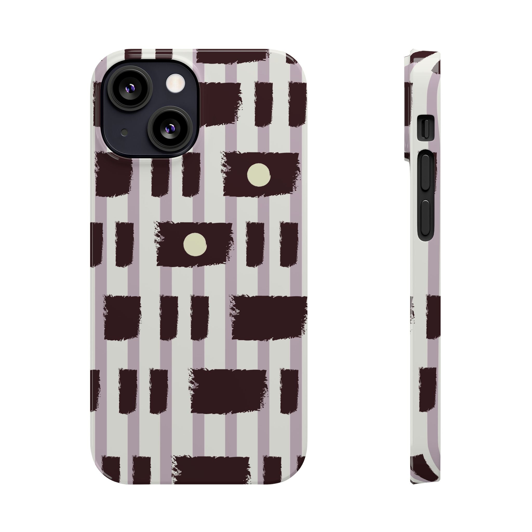 Slim Phone Case — Modern Geometric Stripe Pattern